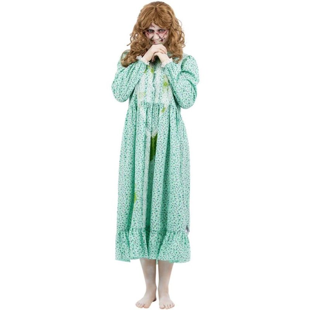 The Exorcist Womens/Ladies Regan Costume Dress / Blue/Green - Picture 5 of 5